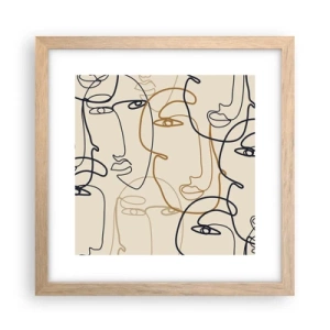 Poster in light oak frame - Multiplied Portrait - 30x30 cm