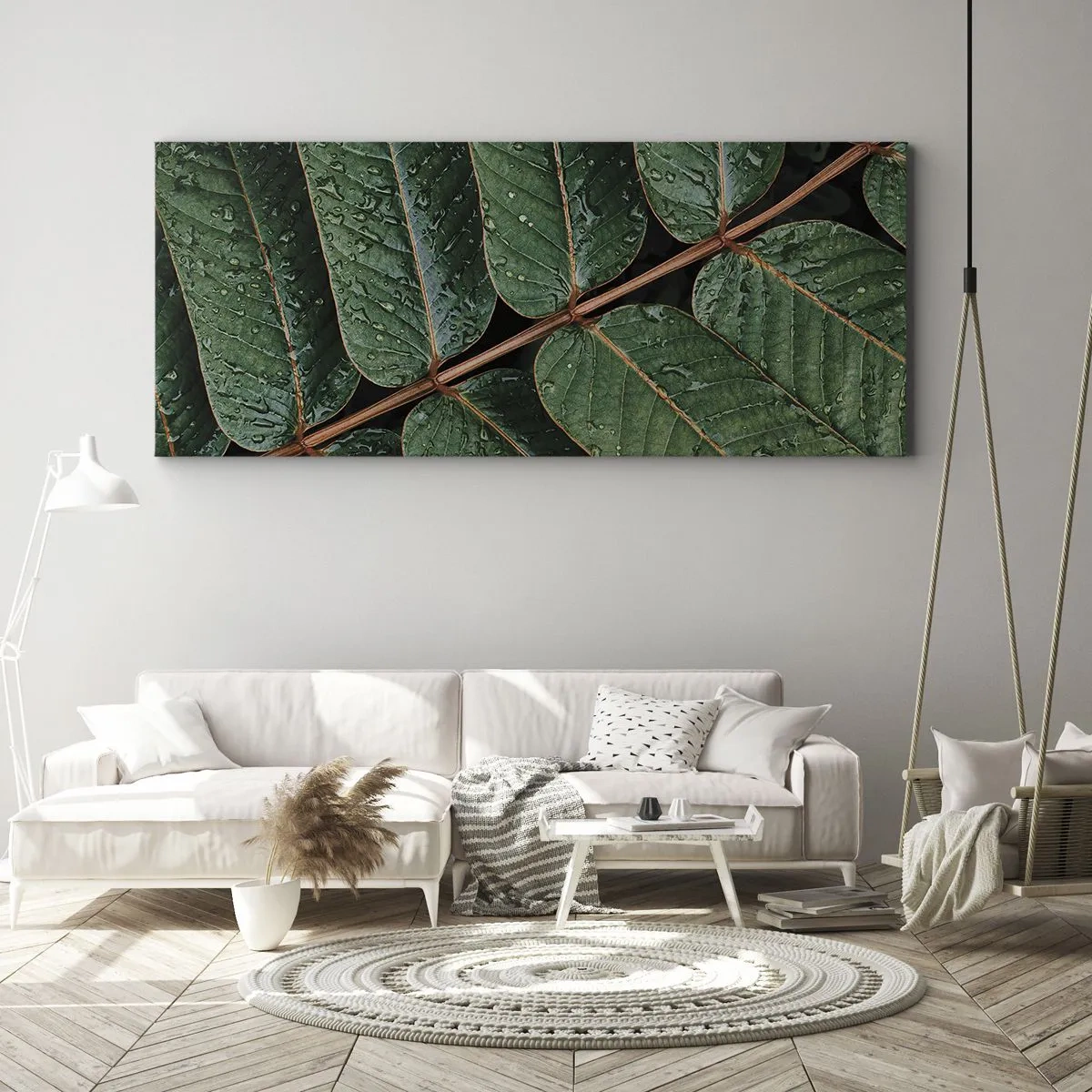 Canvas picture - In Green Rhythm - 90x30 cm