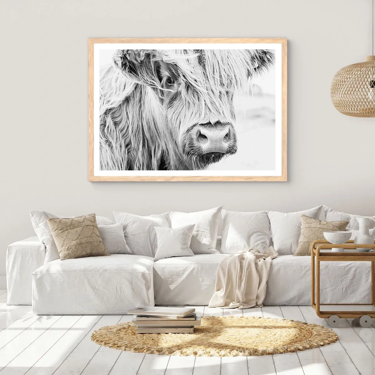 Poster in light oak frame - Scottish Wilderness - 50x40 cm