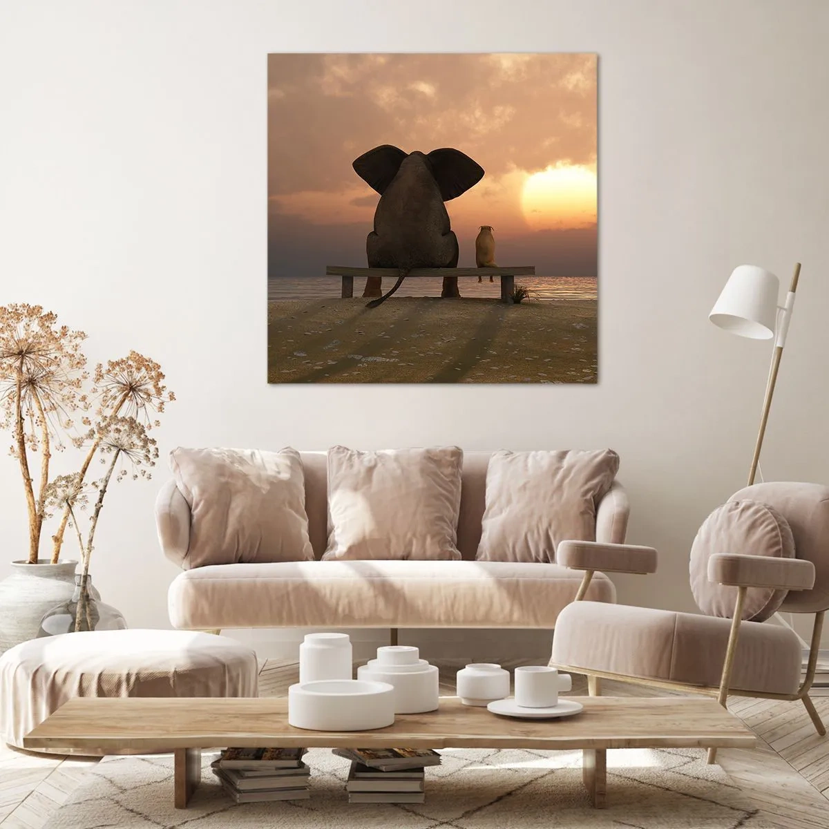 Canvas picture - It Feels Good to Be Quiet Together - 50x50 cm