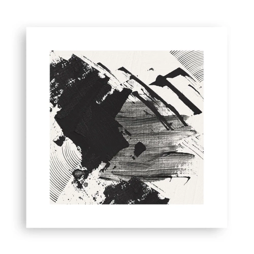 Poster - Abstract - Expression of Black - 30x30 cm