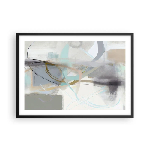 Poster in black frame - Foggy Abstract - 70x50 cm