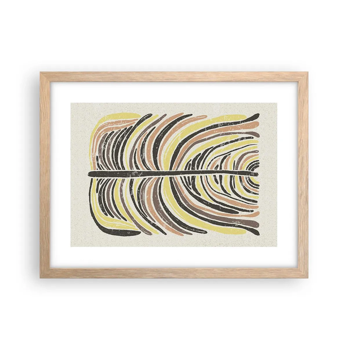 Poster in light oak frame - Abstract: Life to the Full - 40x30 cm