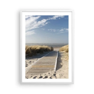 Poster in white frmae - Behind a Dune, in the Hum of Trees - 50x70 cm
