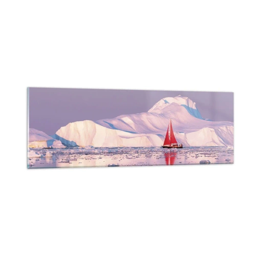 Glass picture - Heat of the Sail, Cold of the Ice - 90x30 cm