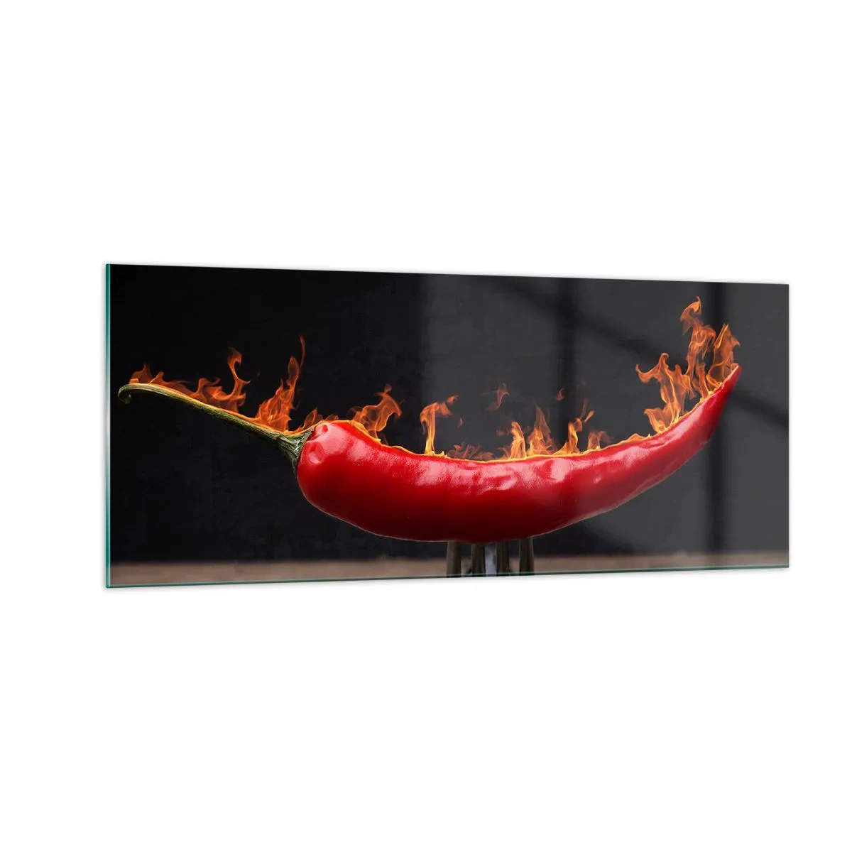Glass picture - Fiery Snack - 100x40 cm