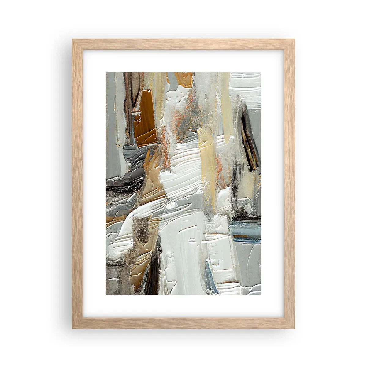 Poster in light oak frame - Layers of Colour - 30x40 cm