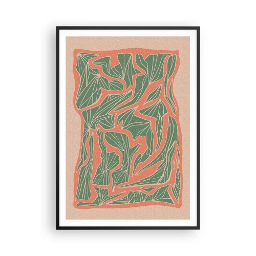 Poster in black frame - Struggles of Colar and Green - 70x100 cm