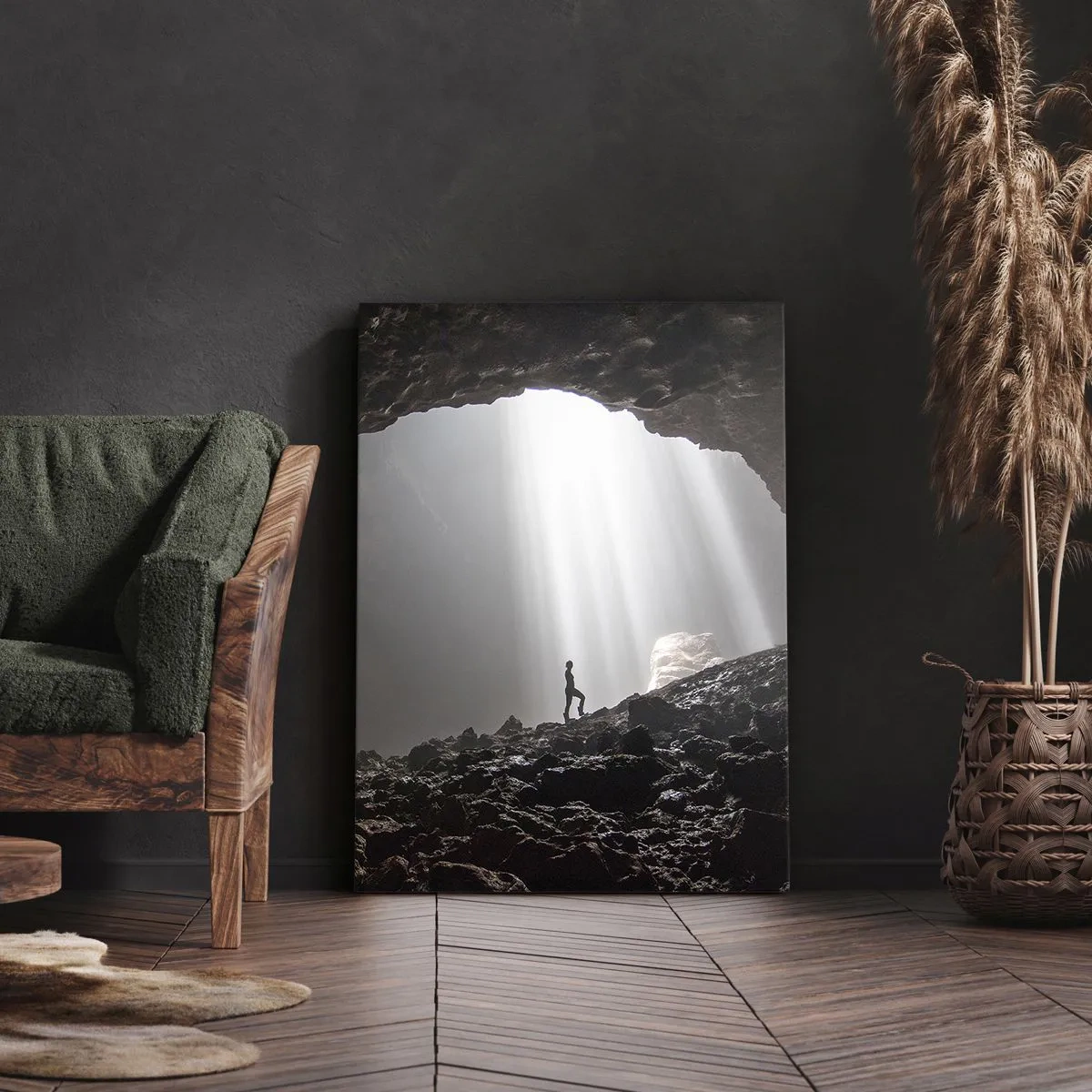 Canvas picture - Luminous Grotto - 45x80 cm