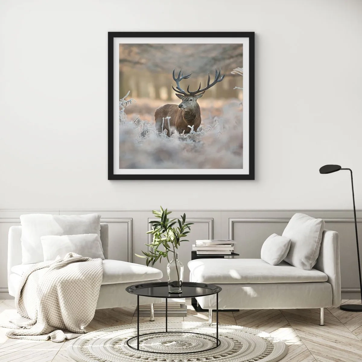 Poster in black frame - Chilly Morning - 60x60 cm