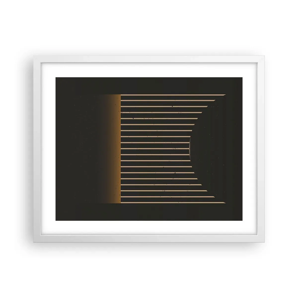 Poster in white frmae - Investigating Darkness - 50x40 cm
