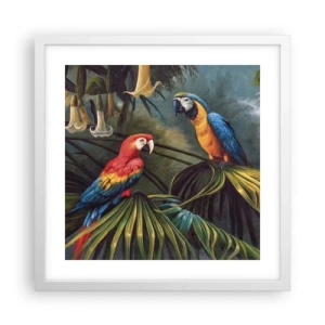 Poster in white frmae - Romanticism in Tropics - 40x40 cm