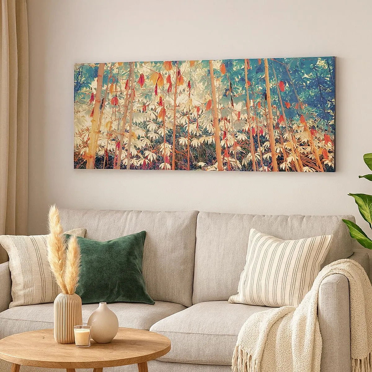 Canvas picture - Secret Life of Leaves - 100x40 cm