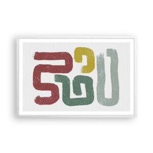 Poster in white frmae - In an Unknown Language - 91x61 cm