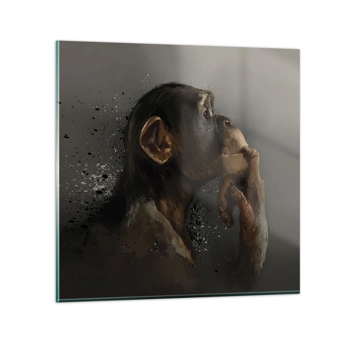 Glass picture - Certainly a Thinker - 40x40 cm