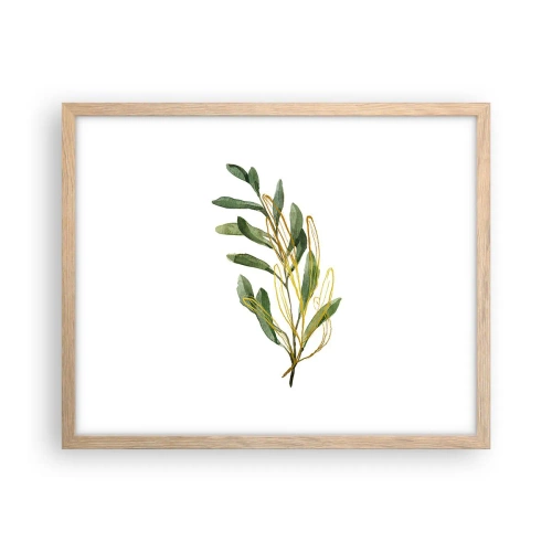 Poster in light oak frame - All that Is Good - 50x40 cm
