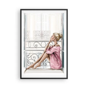 Poster in black frame - Morning in Paris - 61x91 cm