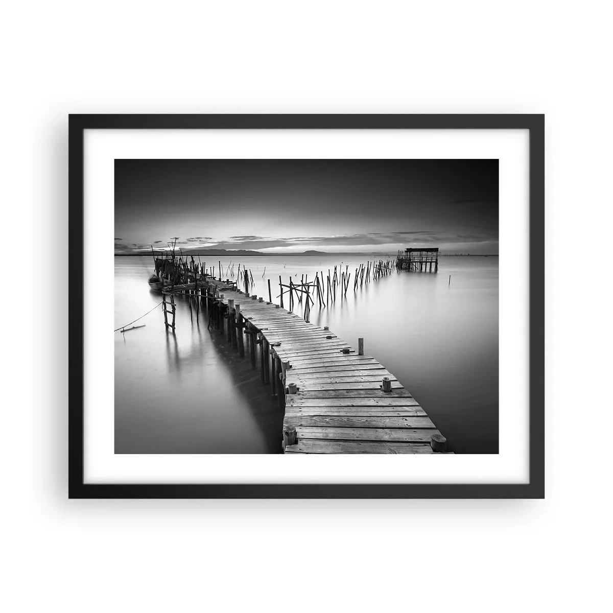 Poster in black frame - Peace of a Forgotten Shore - 50x40 cm
