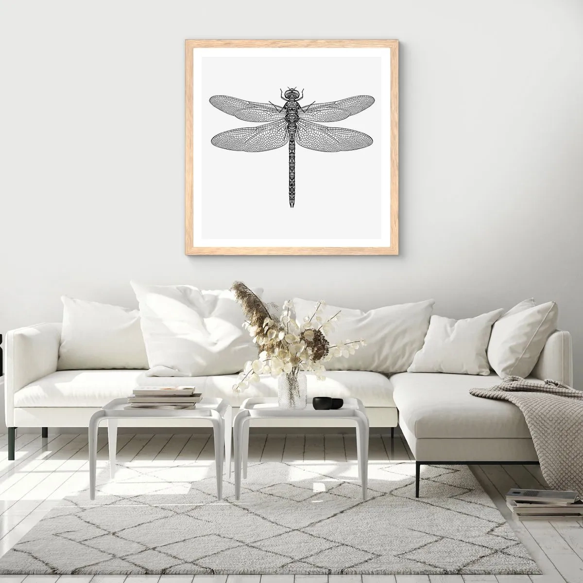 Poster in light oak frame - Precision of Nature - 60x60 cm