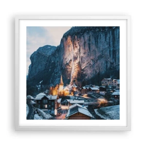 Poster in white frmae - Sparkling Winter Spirit - 50x50 cm