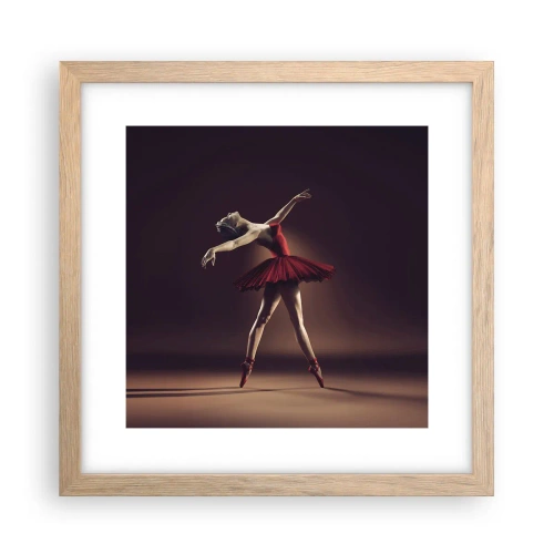 Poster in light oak frame - Prima Ballerina - 30x30 cm