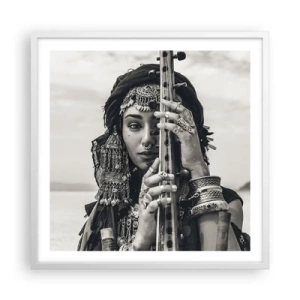 Poster in white frmae - Only Music of the Orient - 60x60 cm