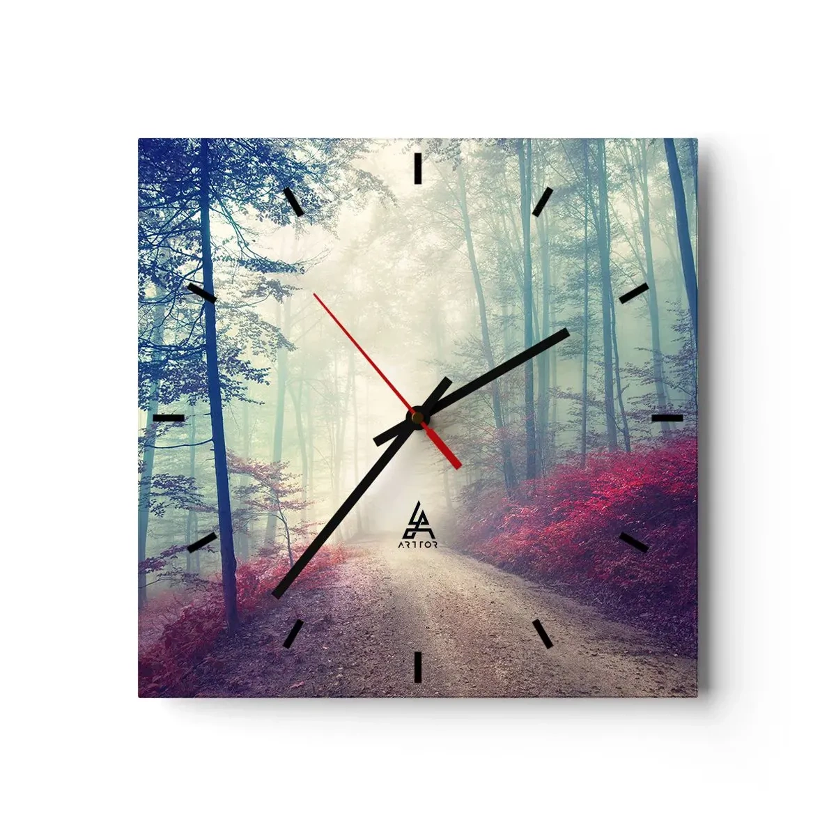 Wall clock - Clock on glass - Early Bird - 40x40 cm