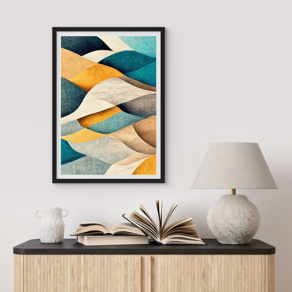 Poster in black frame - Rhythm and Undulation - 40x50 cm