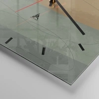 Clock face with lines