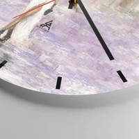 Clock face with lines