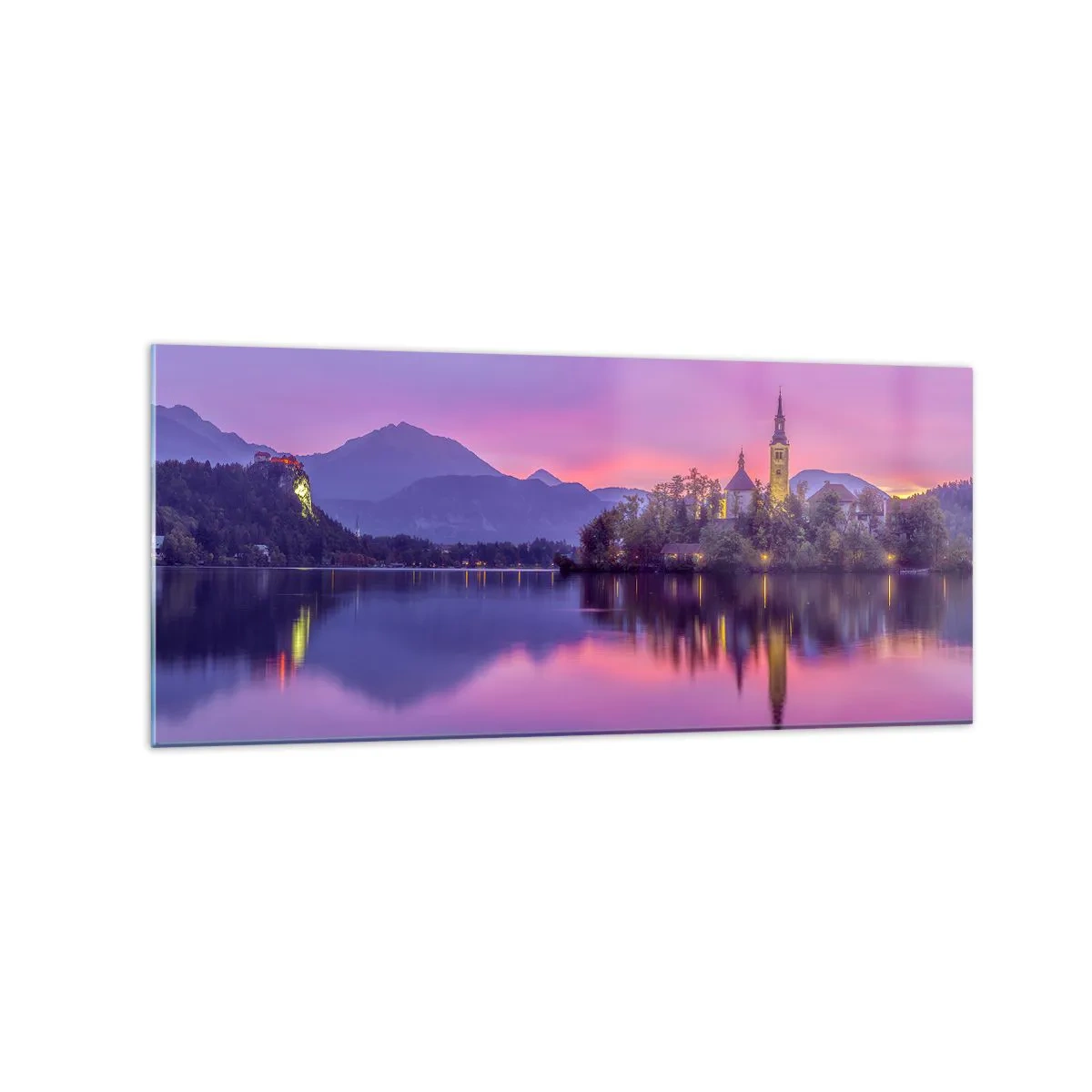 Glass picture - Fairytale Island by Dusk - 120x50 cm