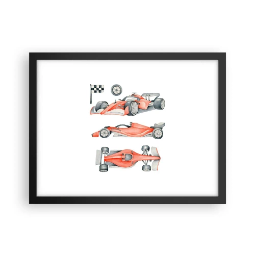 Poster in black frame - Race for the Dreams - 40x30 cm