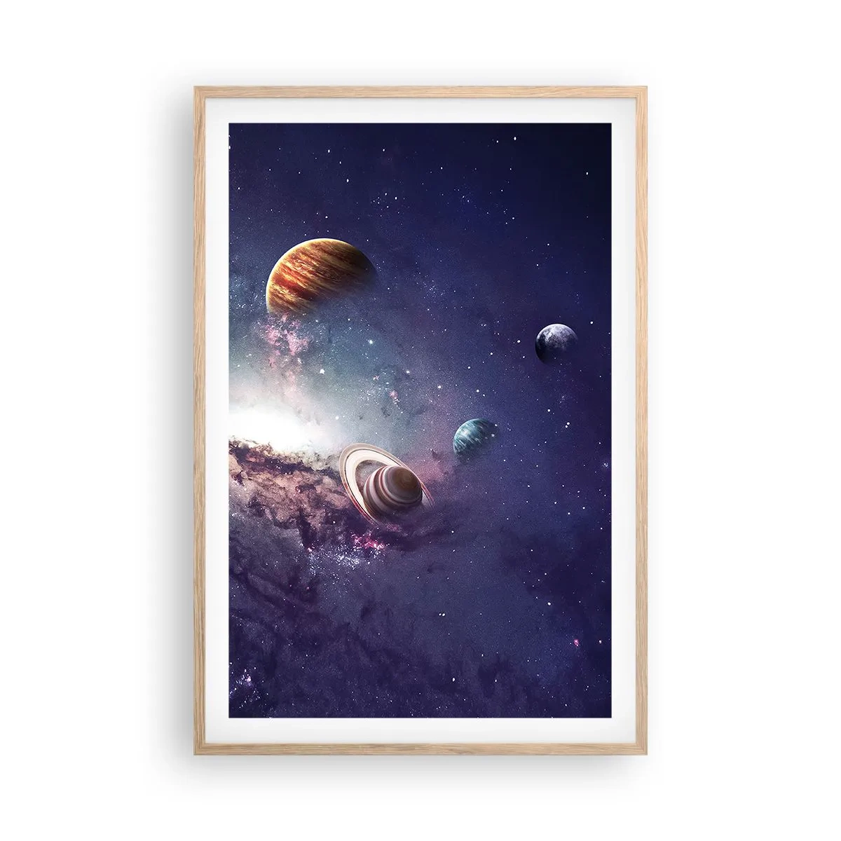 Poster in light oak frame - Solar-Dancing System - 61x91 cm