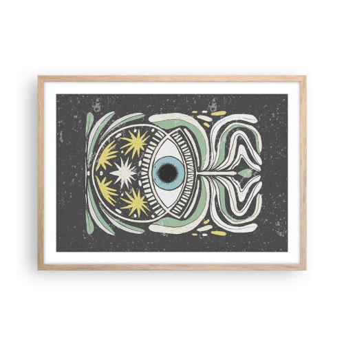 Poster in light oak frame - Tribal Rituals - 70x50 cm