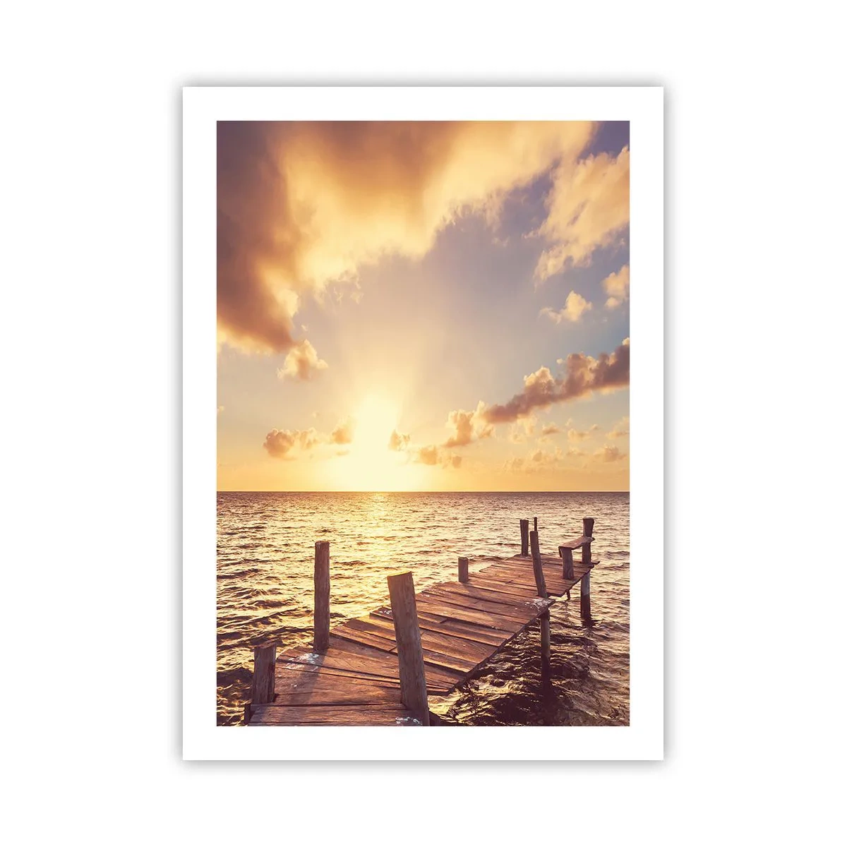 Poster - Golden Land of Tranquility - 50x70 cm