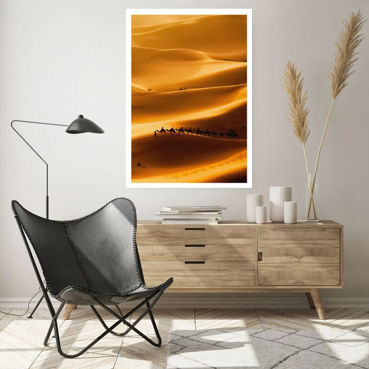 Poster - Caravan on the Waves of a Desert - 40x50 cm