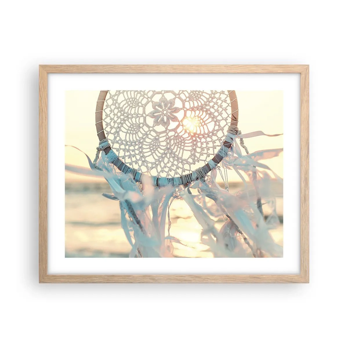 Poster in light oak frame - Lace Totem - 50x40 cm