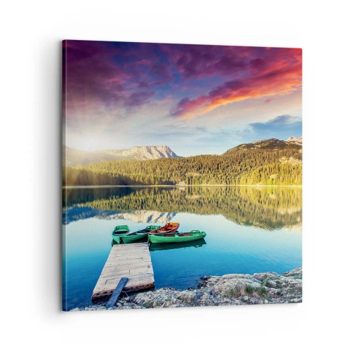 Canvas picture - By Water Smooth as a Mirror - 60x60 cm