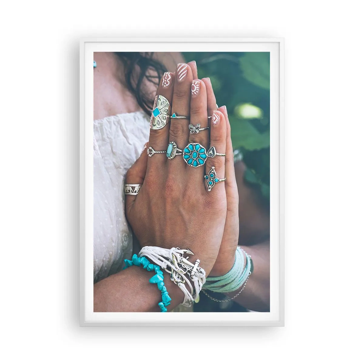 Poster in white frmae - Welcome to the Centre of Wellbeing - 70x100 cm