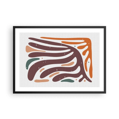 Poster in black frame - Radiant Organic Composition - 70x50 cm