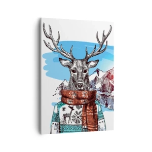 Canvas picture - Even a Deer Is Not Cold - 50x70 cm