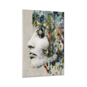 Glass picture - Emerged from Greyness - 70x100 cm