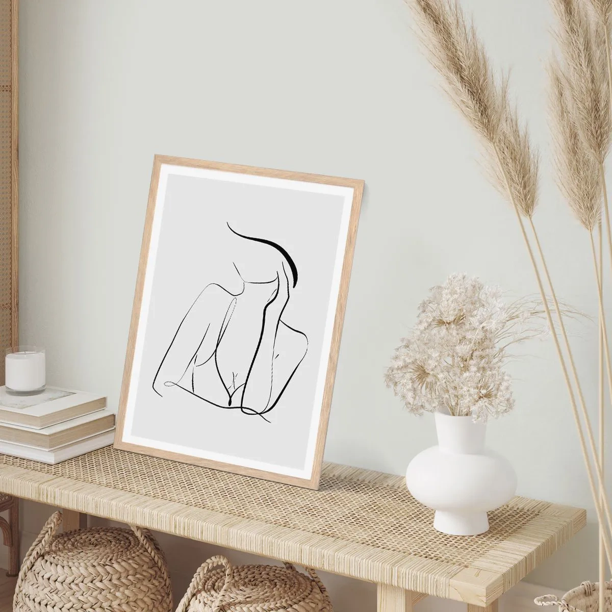 Poster in light oak frame - On Waves of Dreams - 70x100 cm