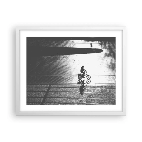 Poster in white frmae - Straight ahead, through the City - 50x40 cm