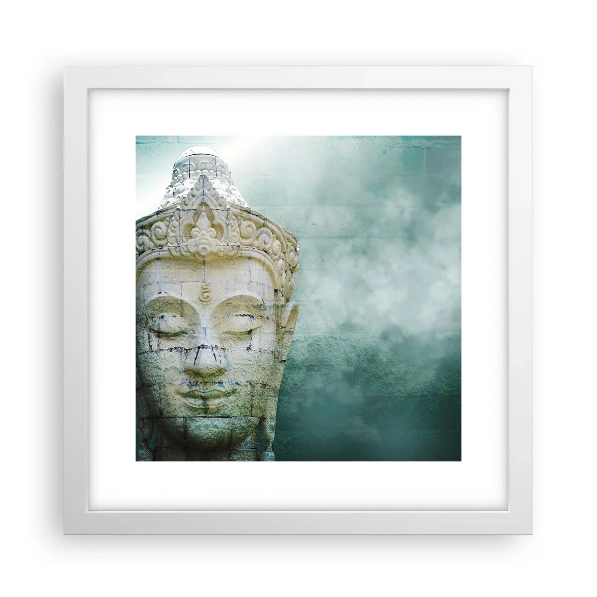 Poster in white frmae - In Search of Light - 30x30 cm