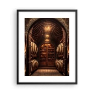 Poster in black frame - Atmospheric Cellar - 40x50 cm