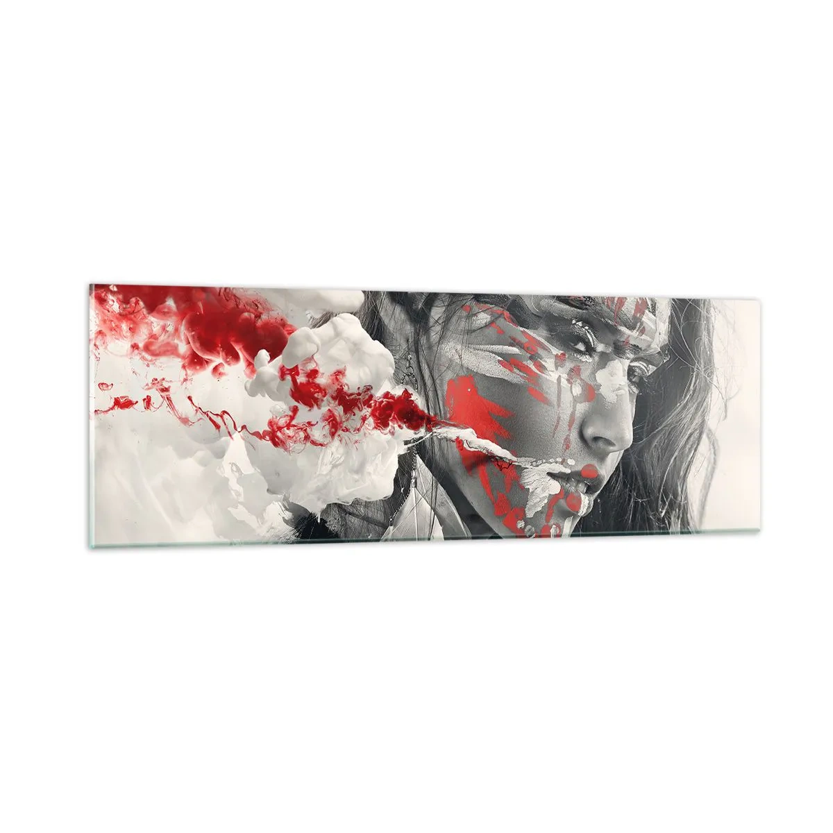 Glass picture - Smoke of Absurdity - 90x30 cm