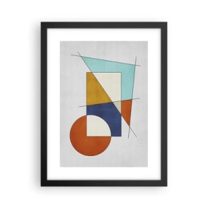 Poster in black frame - Abstract: Modernist Fun - 30x40 cm