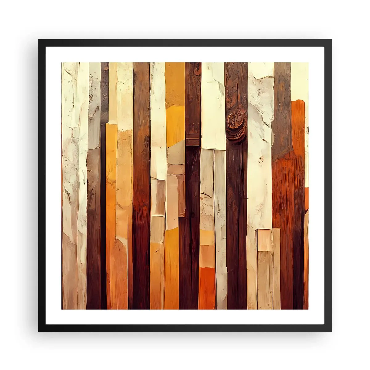 Poster in black frame - Anthem of Forest Birds - 60x60 cm