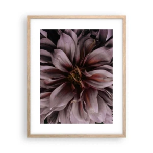 Poster in light oak frame - Flowery Heart - 40x50 cm